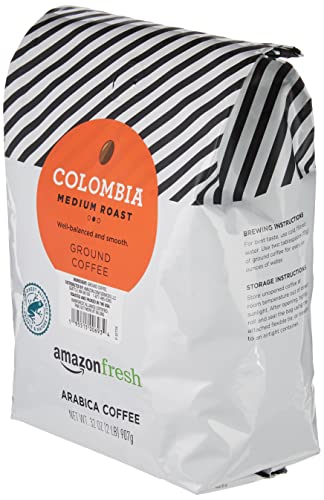 Amazon Fresh Colombia Medium Roast Coffee, 32 Oz