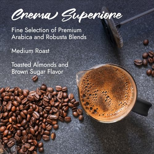 Caffe Borbone Whole Bean Coffee, Medium Roast, Crema Superiore, Freshly Packaged in Italy