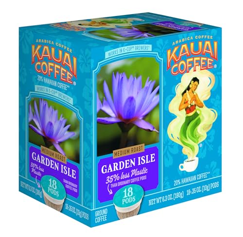 Kauai Coffee Garden Isle Medium Roast, 18 Count