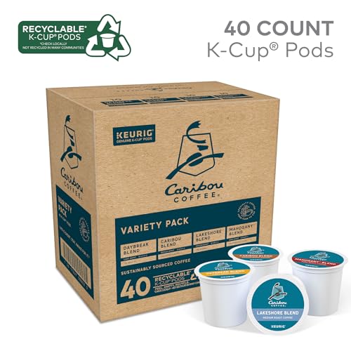 Caribou Coffee K-Cup Variety Pack: Light, Medium & Dark Roast, 40 Count
